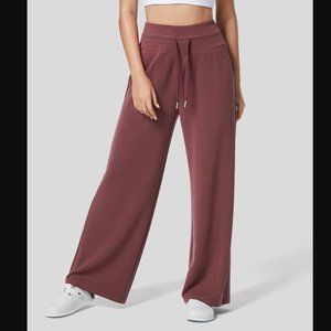 NWT HALARA High Waisted Drawstring Side Pocket Wide Leg Casual Pants